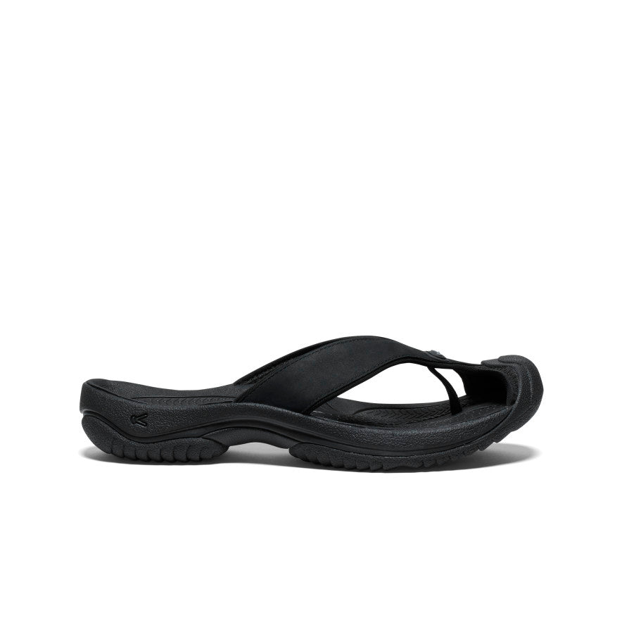 Men's Waimea Leather Flip-Flop Black/Black