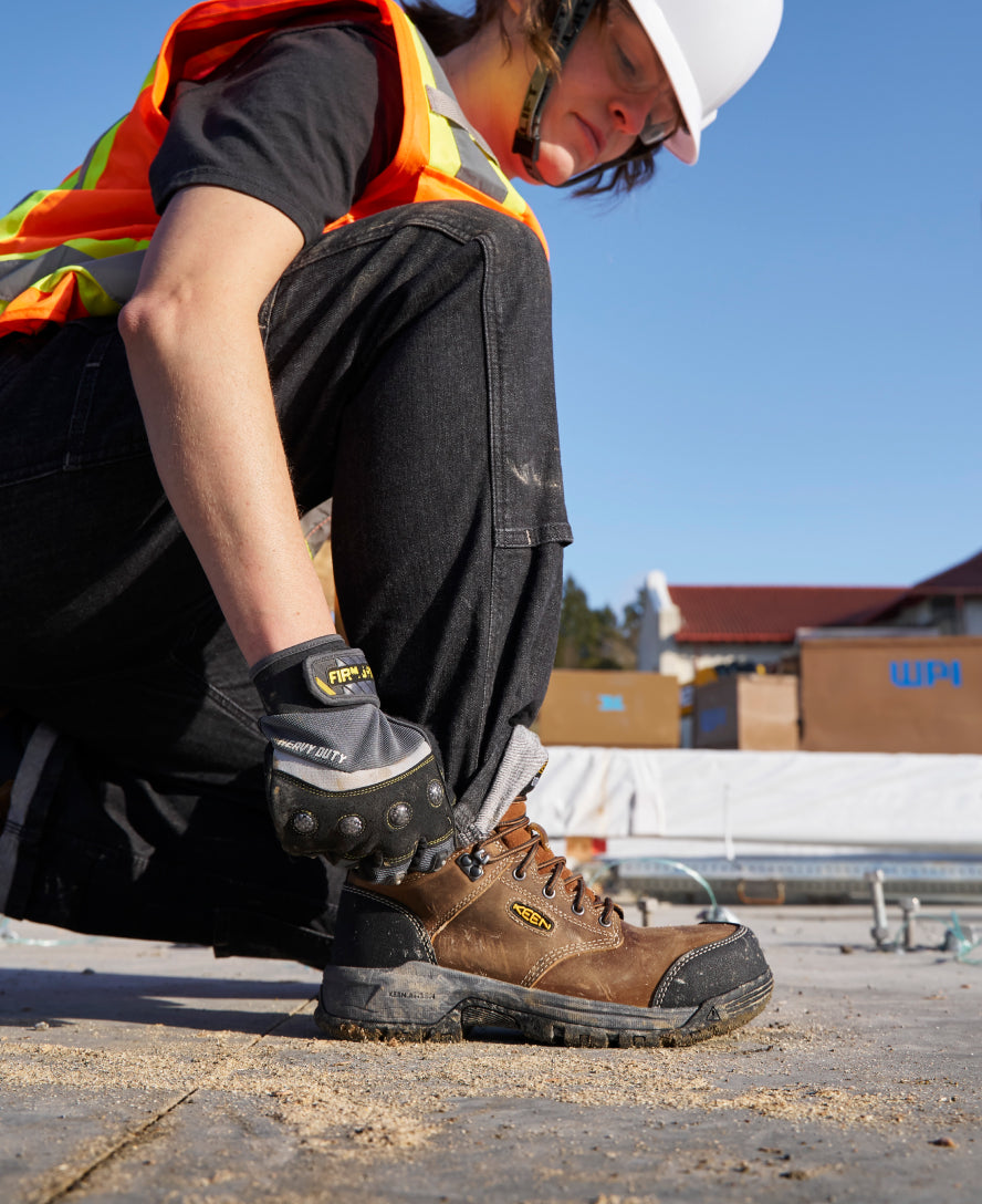 Women's Evanston 6" Waterproof Boot (Carbon Toe) Bison/Black - Image 8