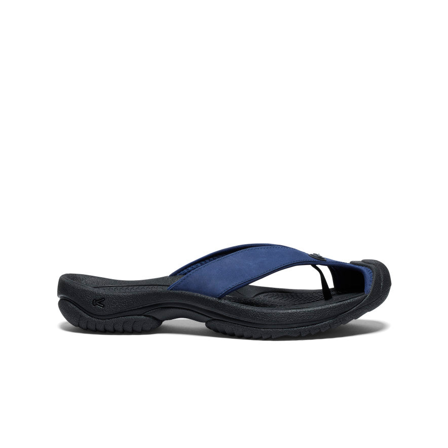 Men's Waimea Leather Flip-Flop Naval Academy/Black