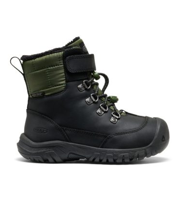Little Kids' Kanibou Waterproof Winter Boot Black/Bronze Green
