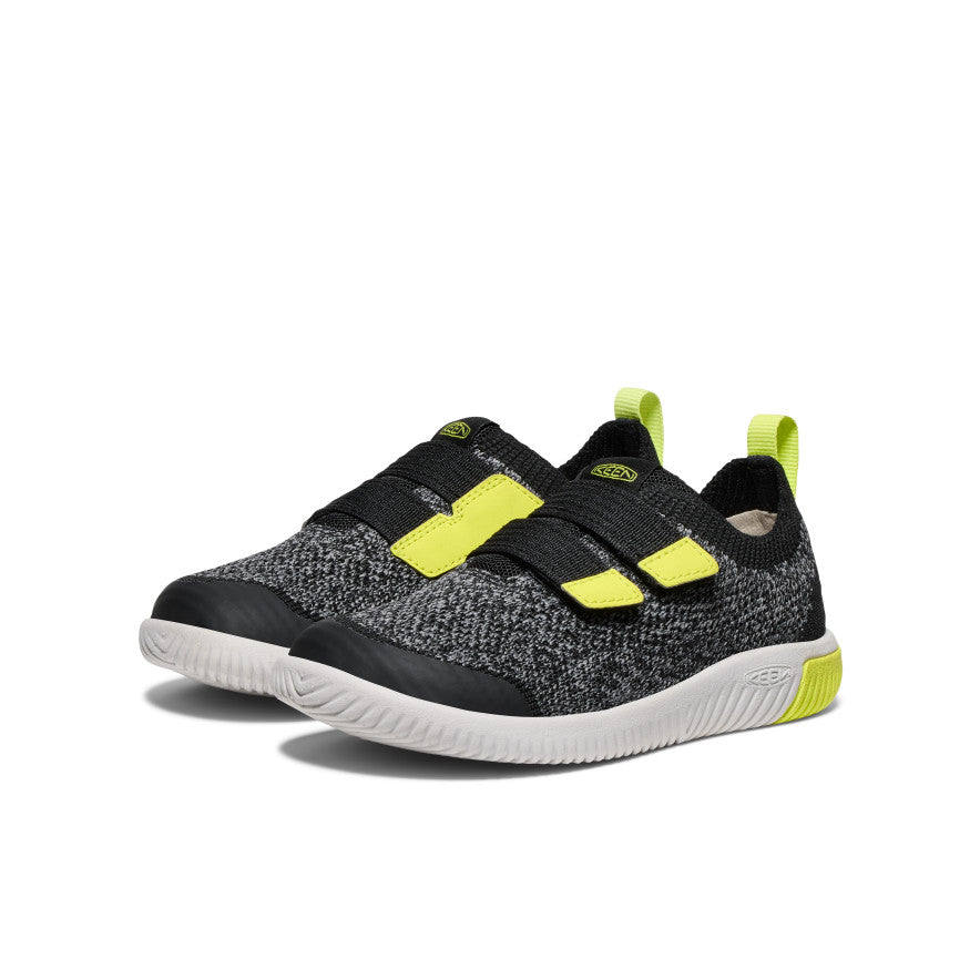 Little Kids' KNX Knit Double Strap Black/Evening Primrose - Image 2