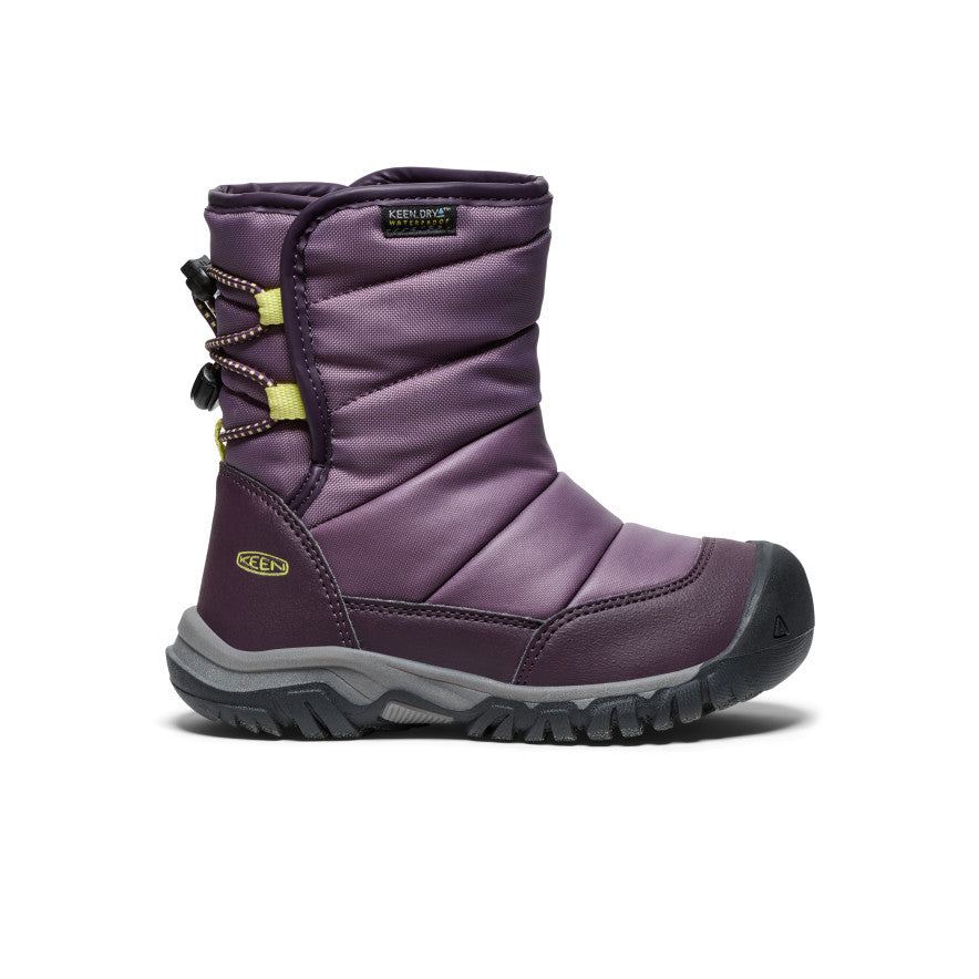 Little Kids' Puffrider Waterproof Winter Boot Black Plum/Daiquiri Green - Image 7