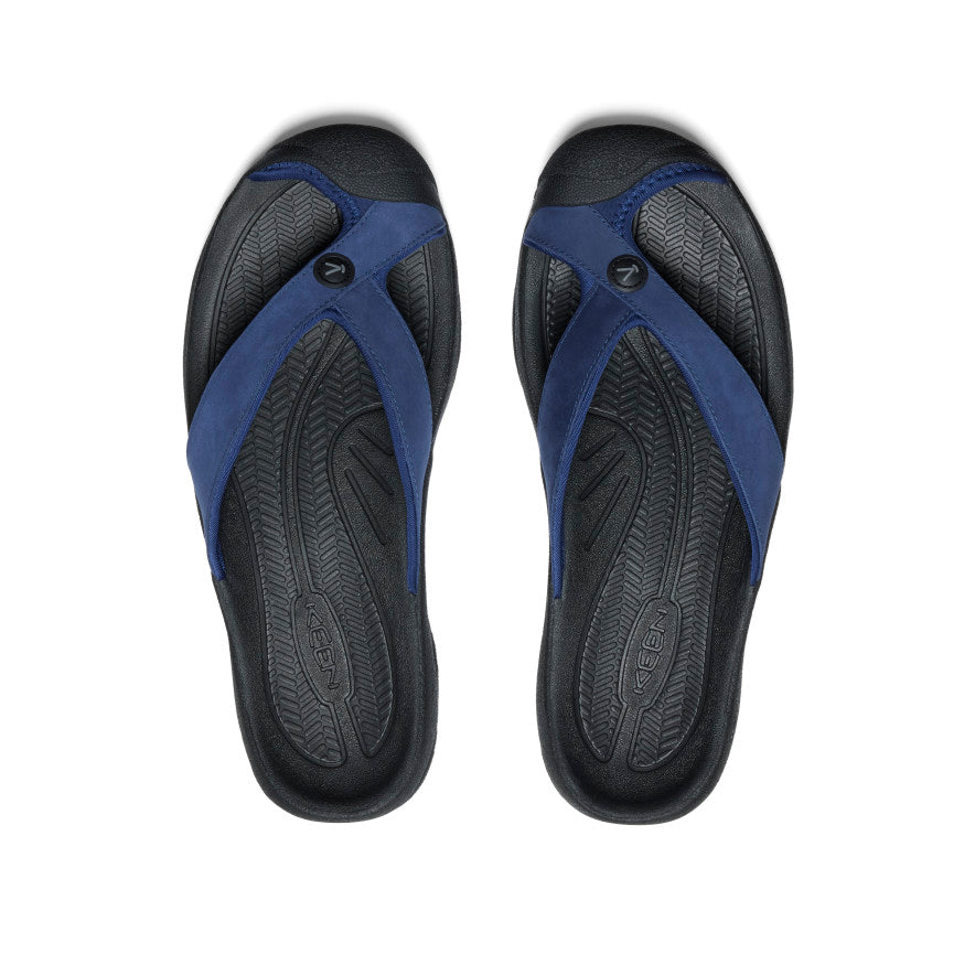 Men's Waimea Leather Flip-Flop Naval Academy/Black - Image 4