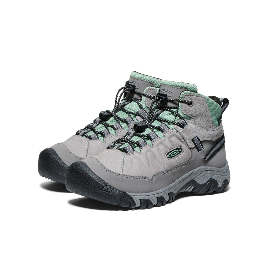 Big Kids' Targhee IV Waterproof Hiking Boot Alloy/Granite Green - Image 2