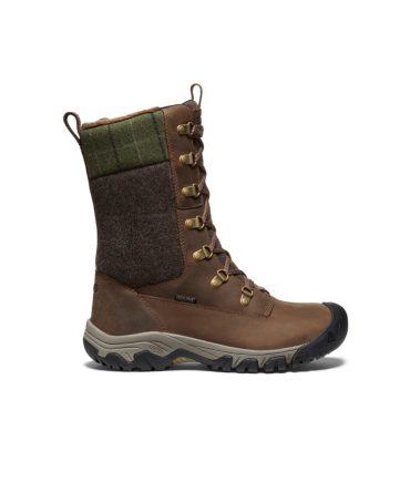 Women's Greta Tall Waterproof Boot Dark Earth/Green Plaid