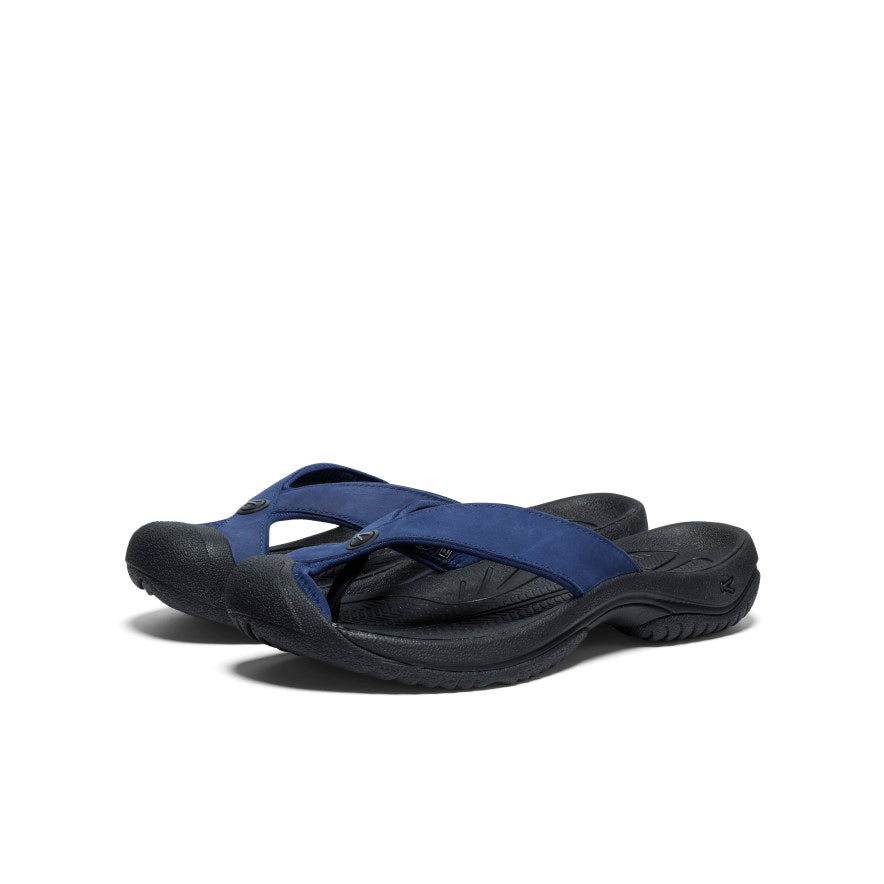 Men's Waimea Leather Flip-Flop Naval Academy/Black - Image 2