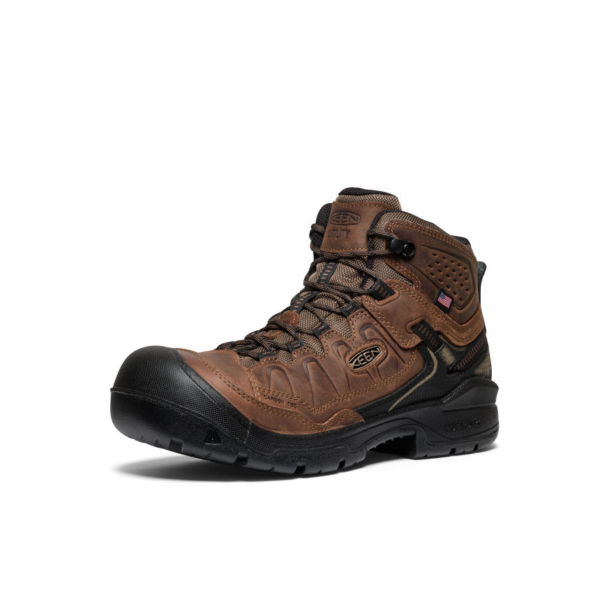 Men's Targhee IV Waterproof Work Boot (Carbon Toe) Dark Earth/Black - Image 3