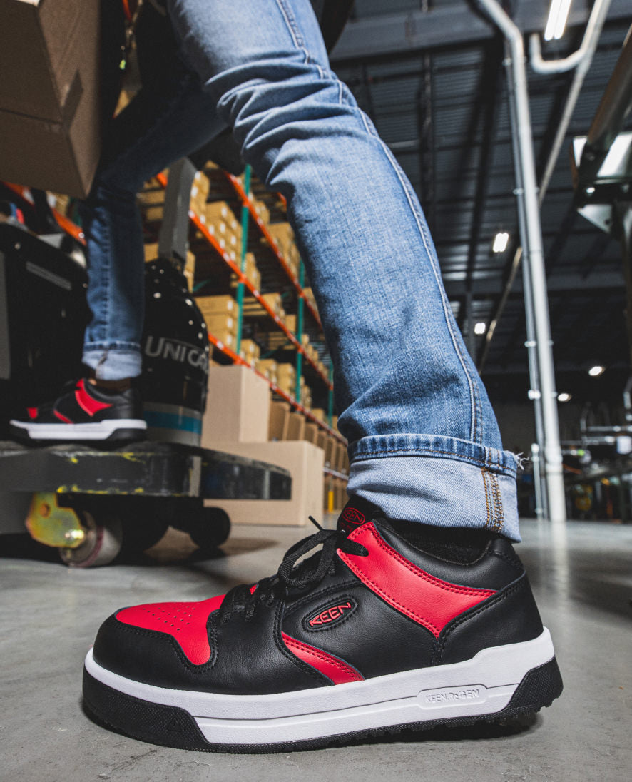 Men's Overton Work Shoe (Carbon Toe) Star White/Black - Image 9