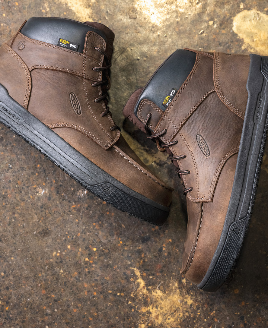 Men's Gibson ESD Boot (Carbon Toe) Cascade Brown/Black - Image 9