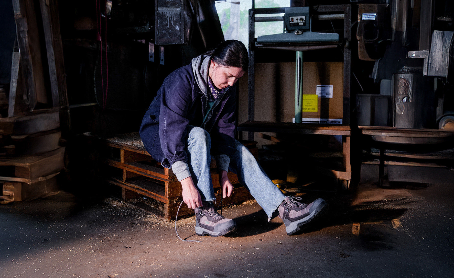 Women's Skokie Waterproof Work Boot (Carbon Toe) Magnet/Black - Image 7