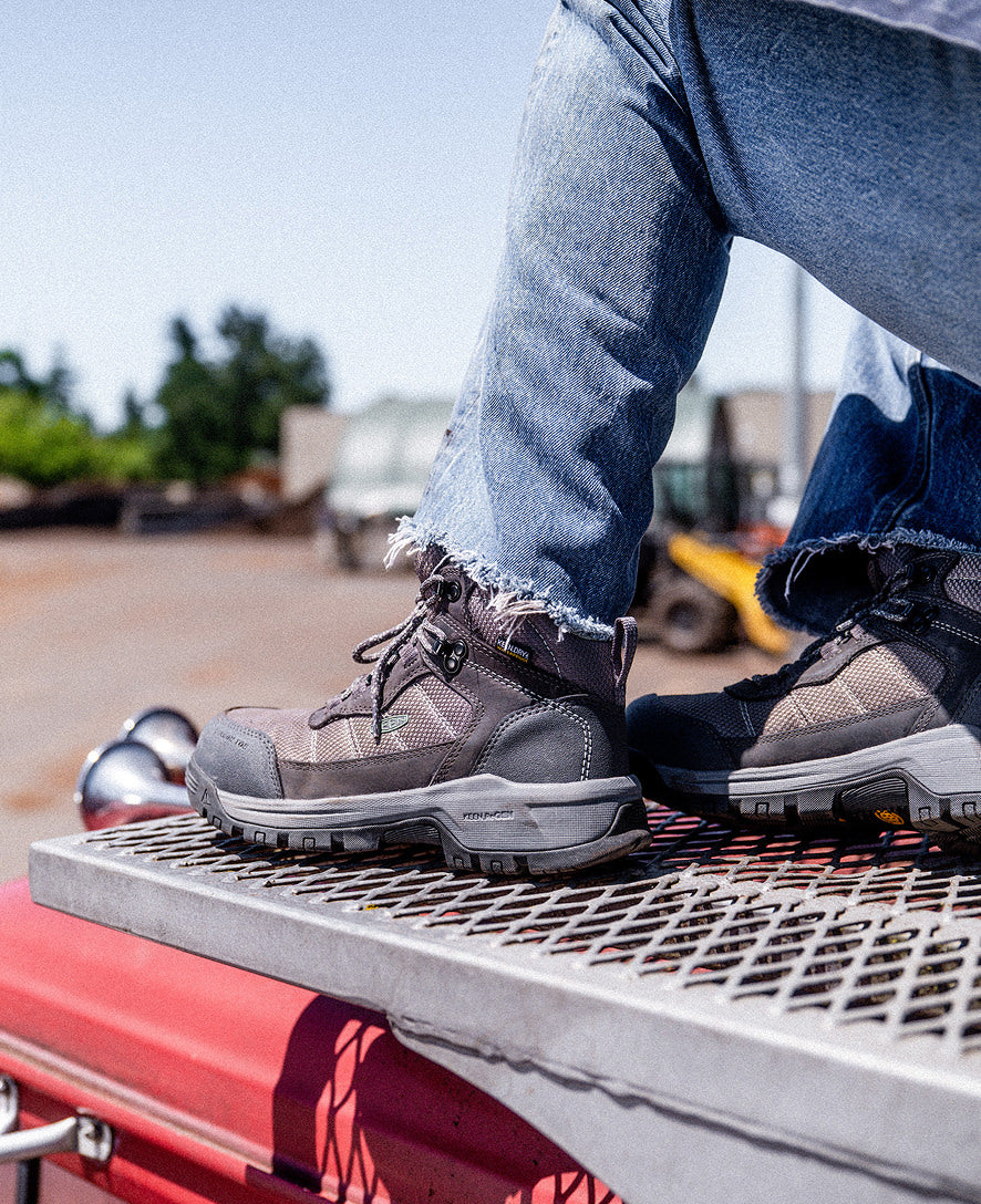 Women's Skokie Waterproof Work Boot (Carbon Toe) Magnet/Black - Image 9