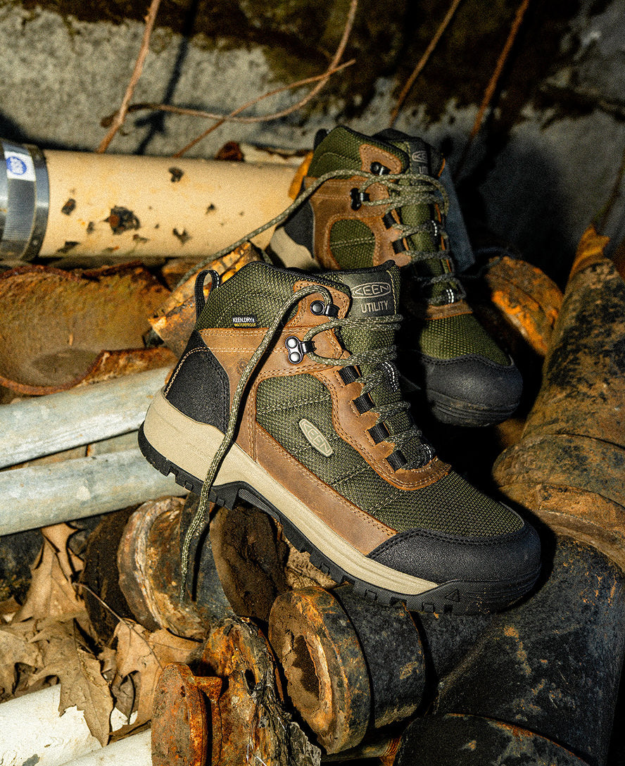 Men's Skokie Waterproof Work Boot (Soft Toe) Forest Night/Black - Image 8