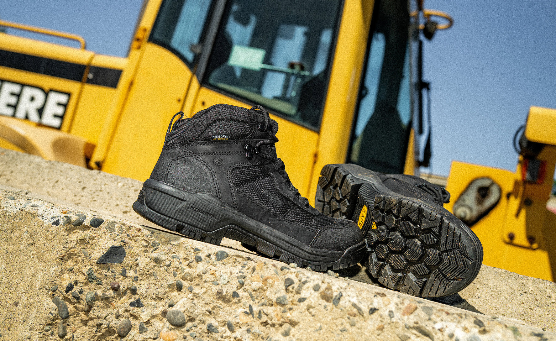 Men's Skokie Waterproof Work Boot (Soft Toe) Black/Black - Image 7