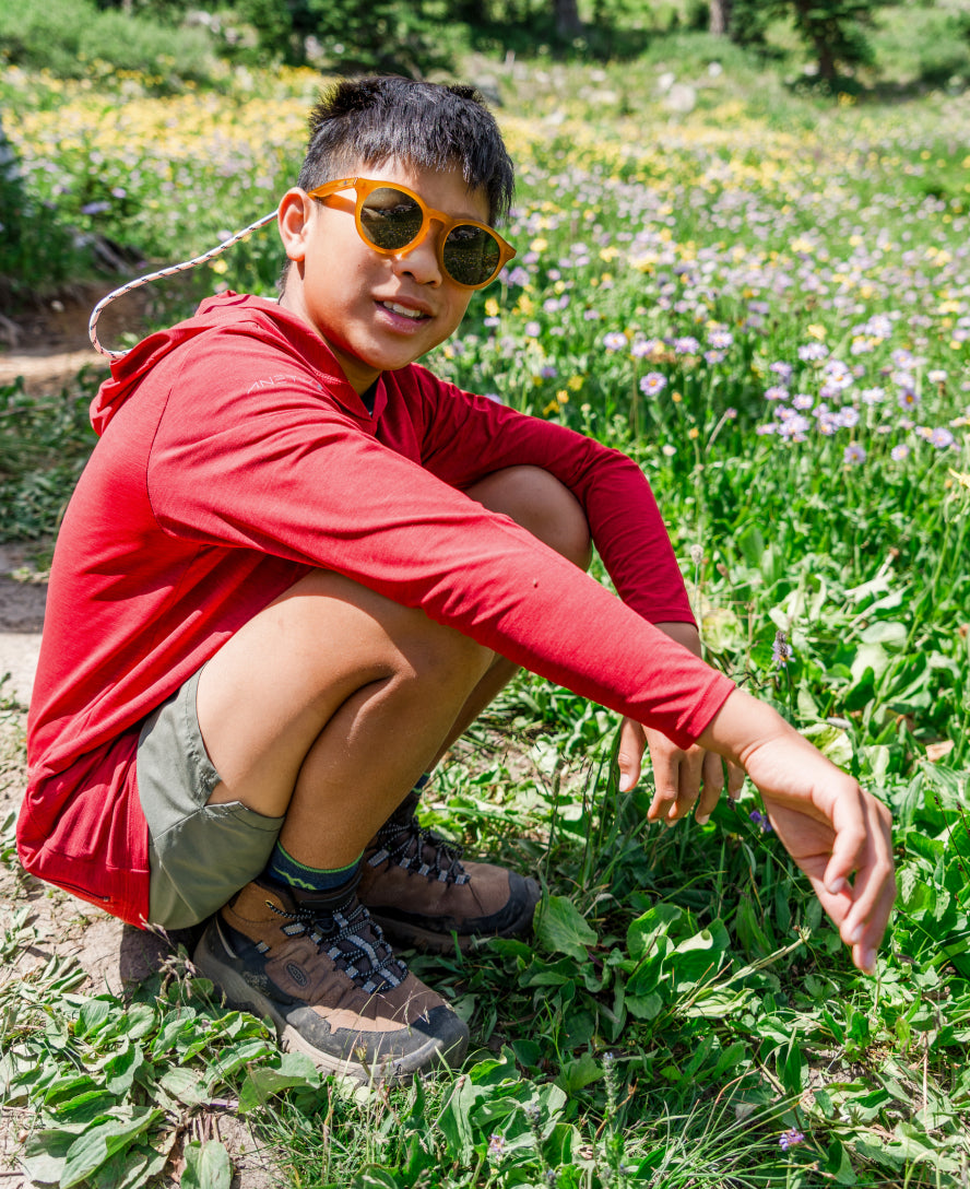 Big Kids' Targhee IV Waterproof Hiking Boot Skipper Blue/Hemlock - Image 8