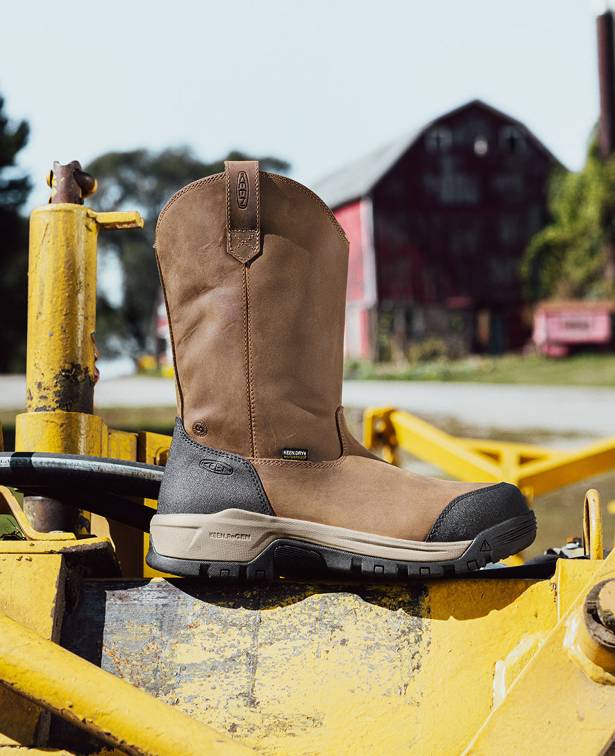 Men's Evanston Pull-On Waterproof Boot (Carbon Toe) Bison/Black - Image 9