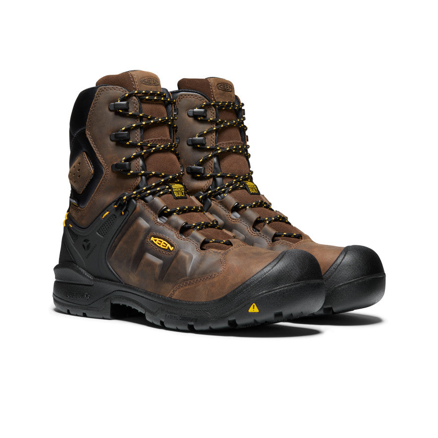 Men's Dover 8" Waterproof Boot (Carbon Toe) Dark Earth/Black - Image 2