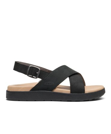 Women's Elle Luxe Cross Strap Sandal Black/Black
