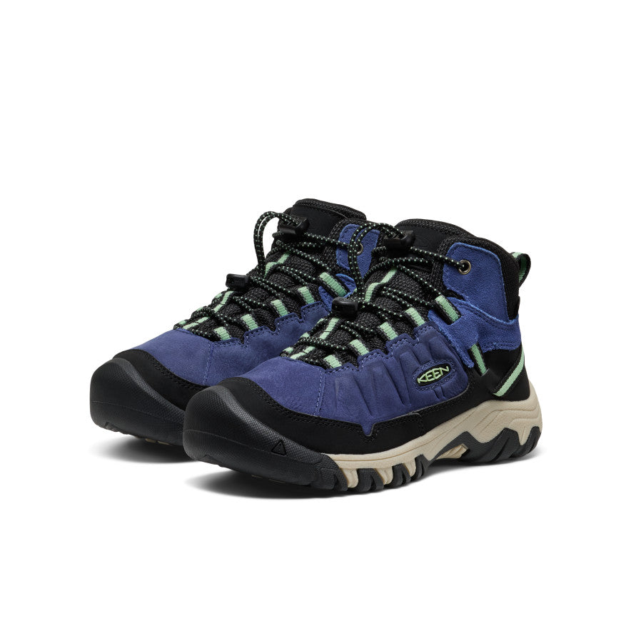 Big Kids' Targhee IV Waterproof Hiking Boot Skipper Blue/Hemlock - Image 2