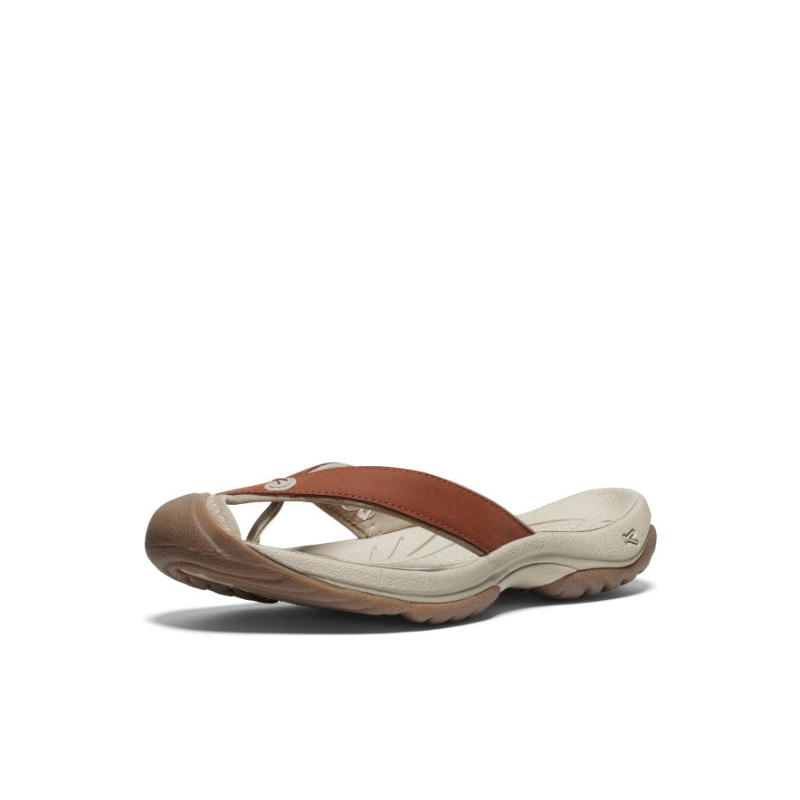 Women's Waimea Leather Flip-Flop Sorrel Horse/Plaza Taupe - Image 3