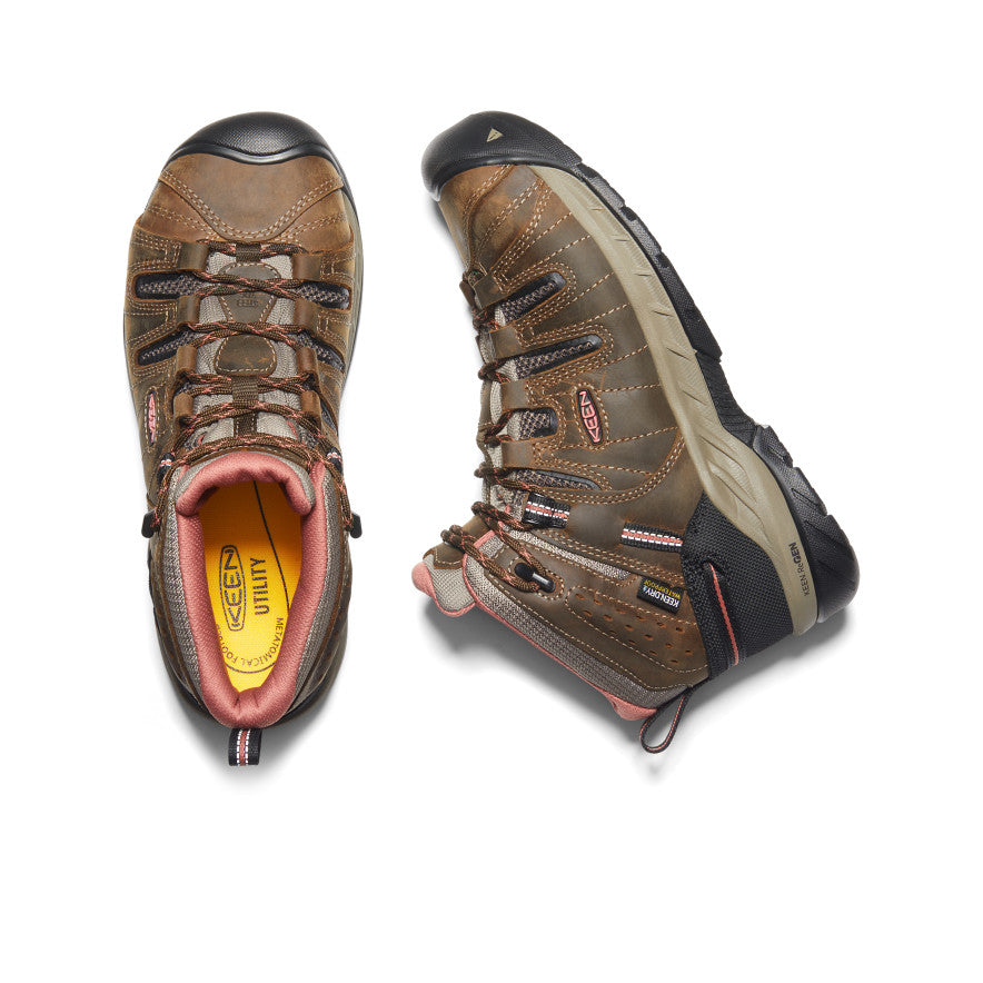 Women's Flint II Waterproof Boot (Soft Toe) Cascade Brown/Brick Dust - Image 4