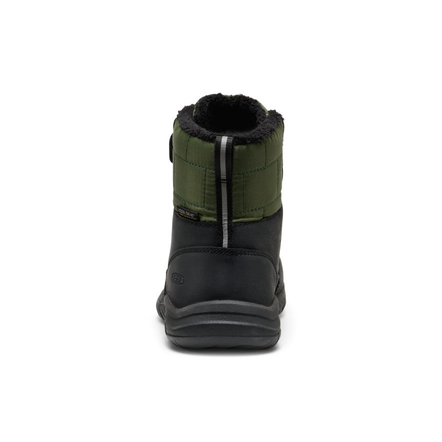 Little Kids' Kanibou Waterproof Winter Boot Black/Bronze Green - Image 5