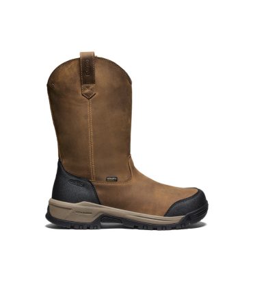 Men's Evanston Pull-On Waterproof Boot (Soft Toe) Bison/Black