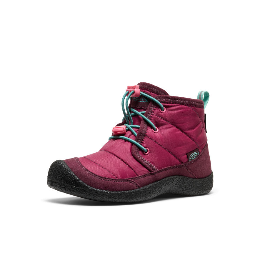 Big Kids' Howser II Waterproof Chukka Beaujolais/Pool Blue - Image 3